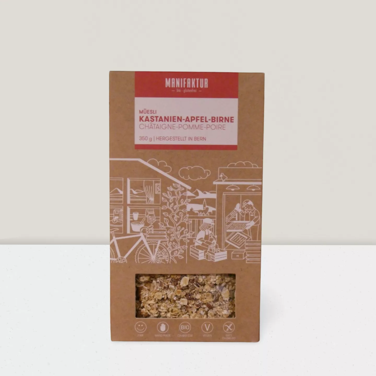 Müesli châtaigne-pommes-poires,350g