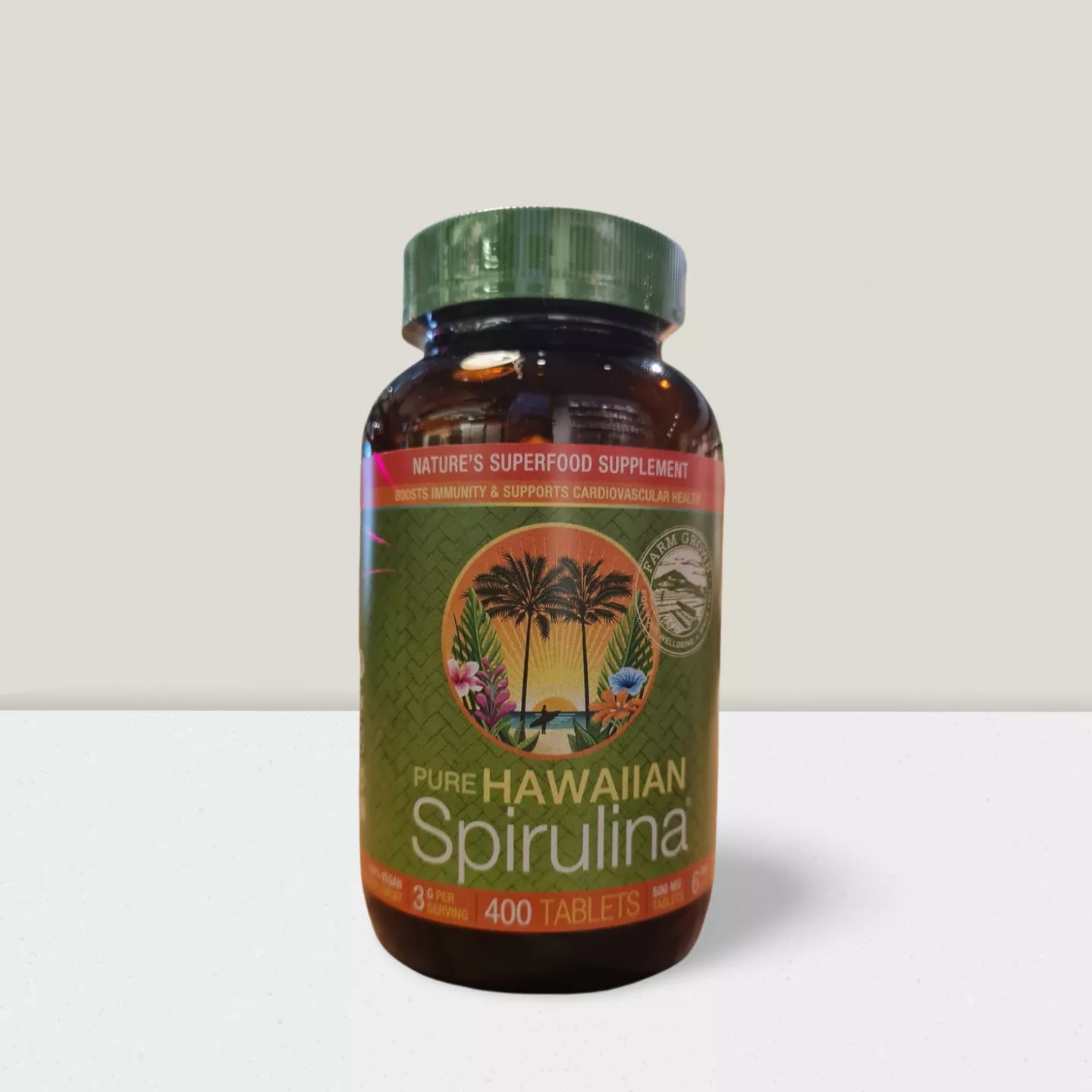 Spiruline 400cp, 500mg, Hawai Pacifica