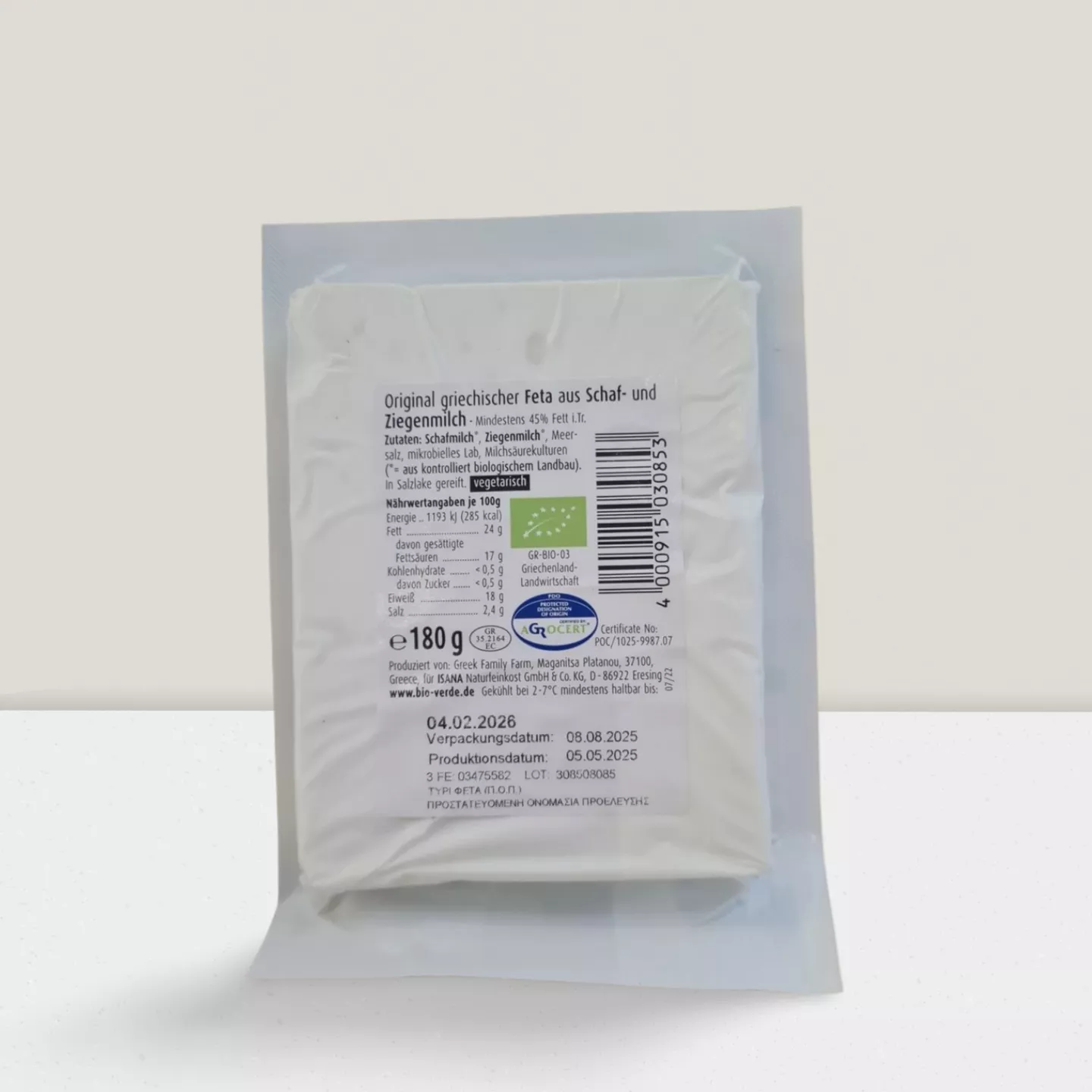 Feta de brebis nature - 180gr