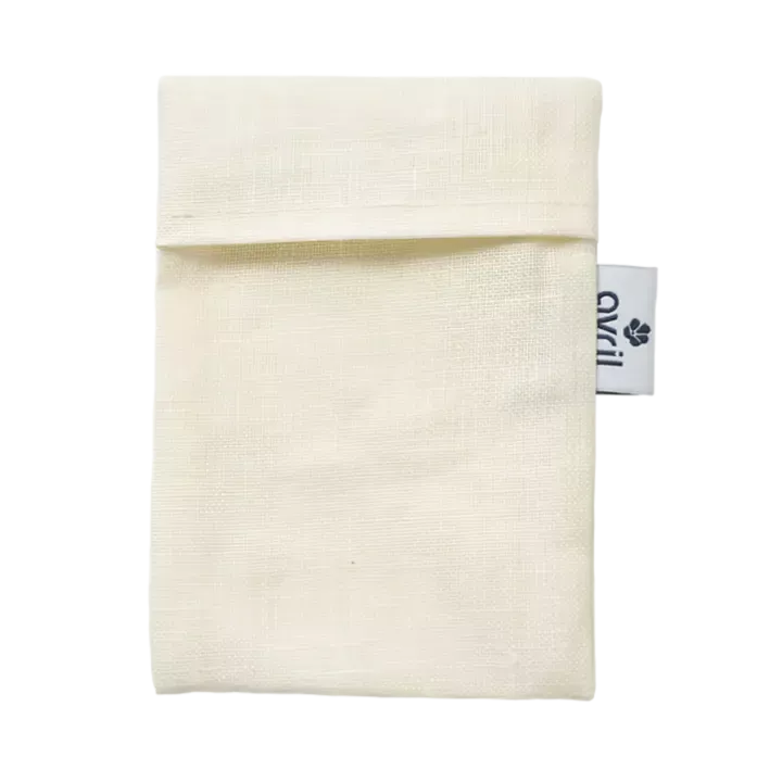Pochette à savon en lin enduit