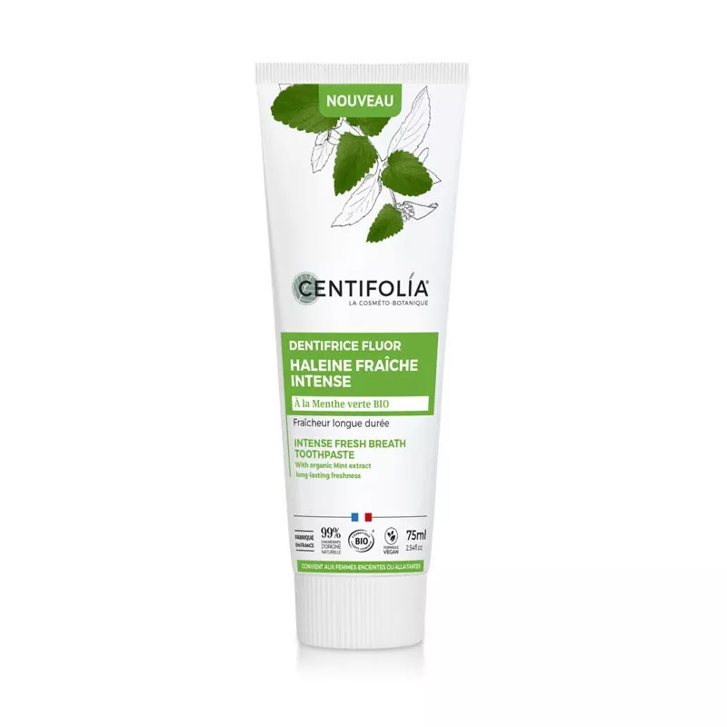 Dentifrice fluor haleine fraîche intense - Menthe verte bio 75ml