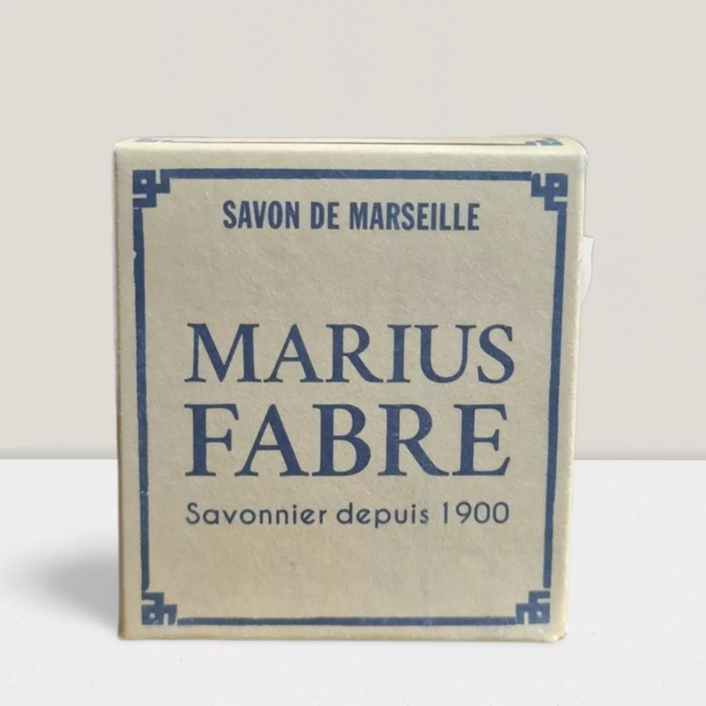 Savon de Marseille BLANC Brut 200 g dans un étui NATURE - textile