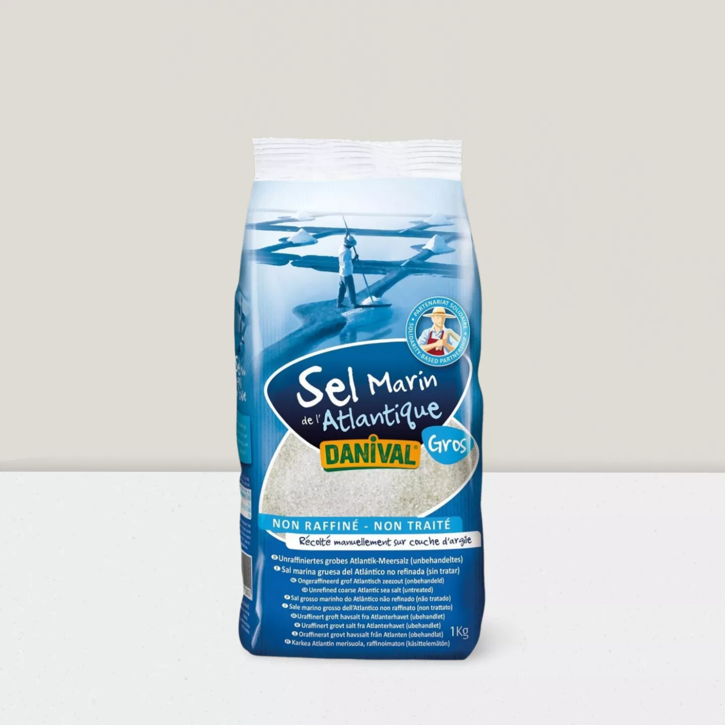 Sel gros en sachet 1kg de l'Atlantique