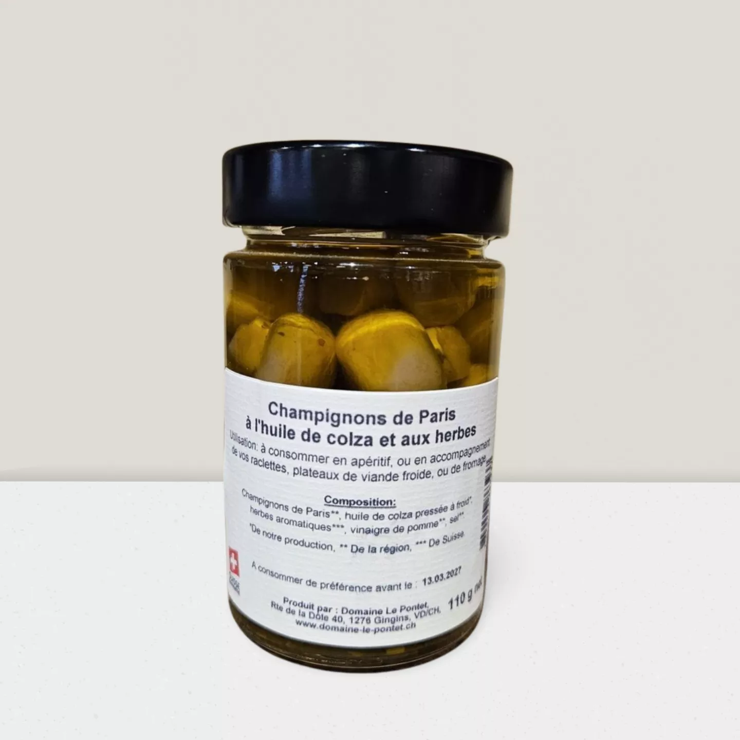 Champignons de Paris à l'huile de 110gr