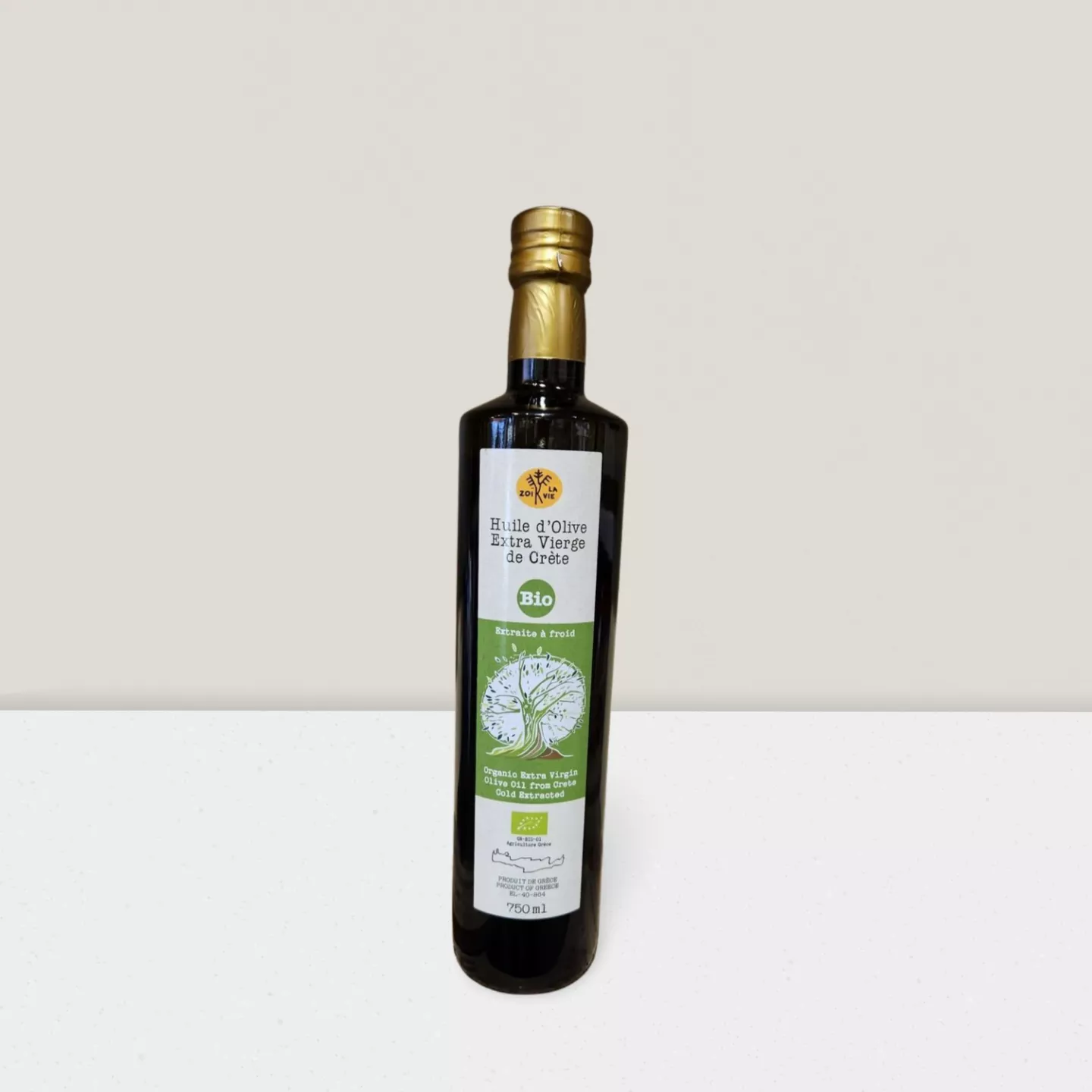 Huile d'olive de Crète riche en polyphénols 750ml