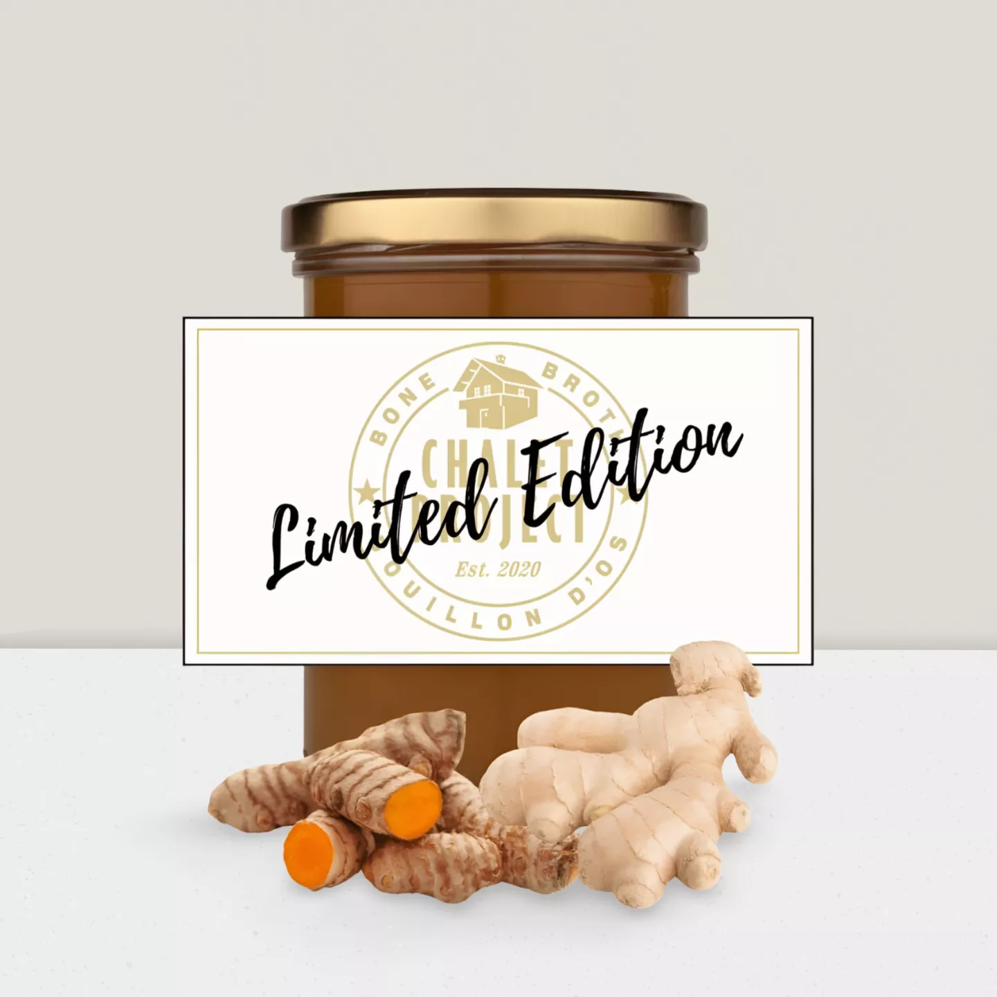 Bouillon d'os de poulet - Gingembre & Cucruma - 380gr