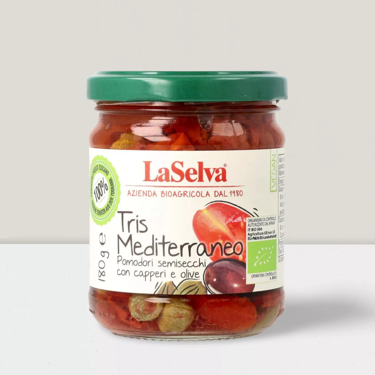 Tomates semi-séchées Tris mediterraneo - 180gr