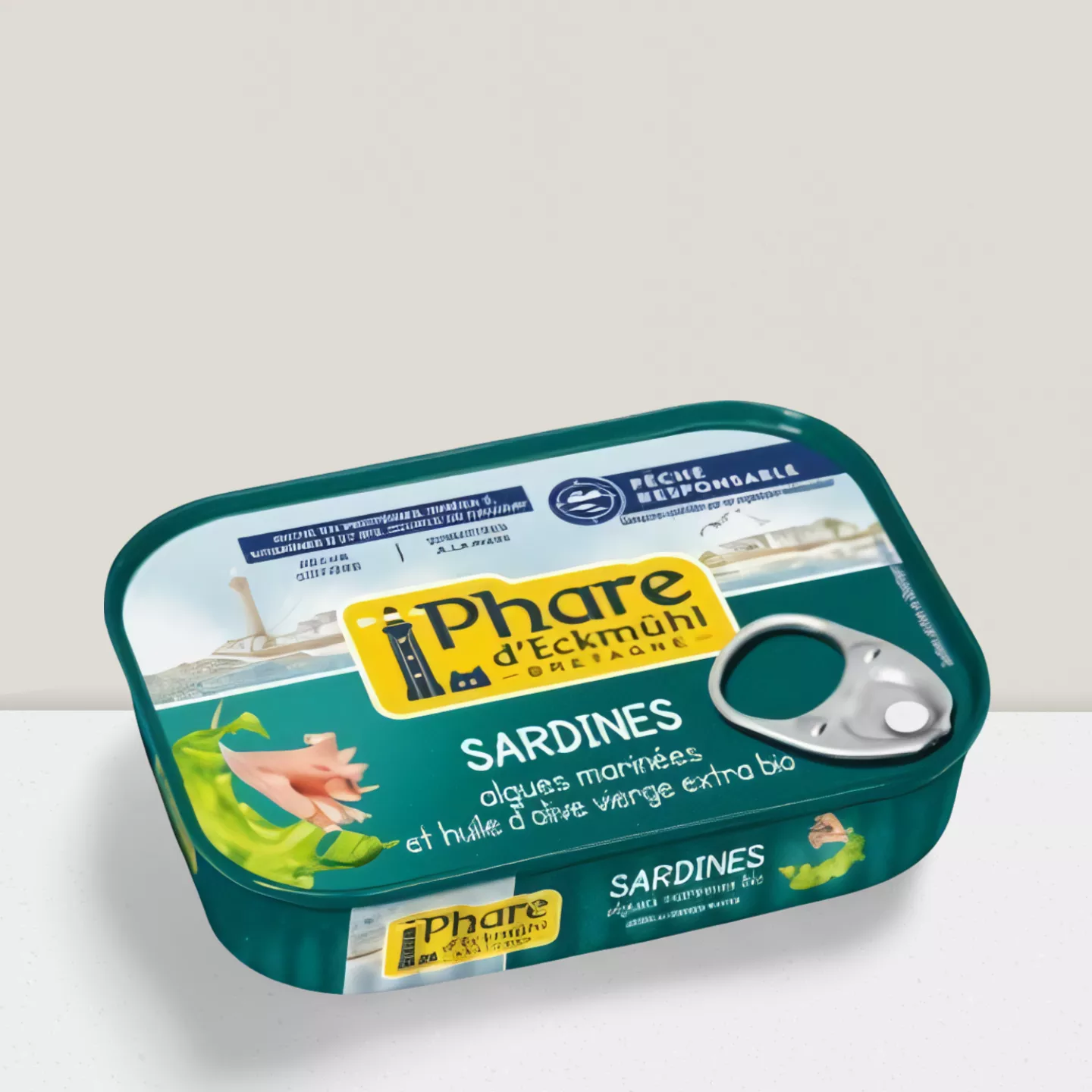 Sardines aux algues marinées à l'huile d'olive extra vierge  - 135g