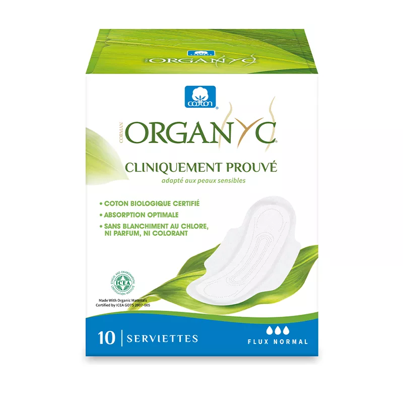 Serviettes hygiéniques pliés - Flux normal - 10pcs