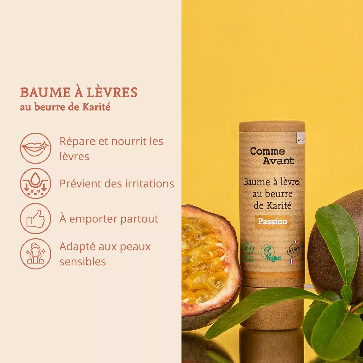 Baume à lèvres au beurre de karité - Fruits rouges - 20g