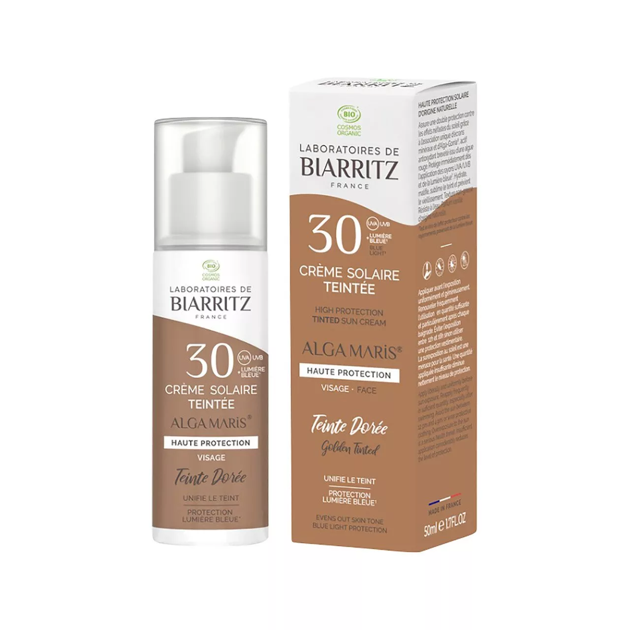 Crème solaire visage teintée SPF 30 - Golden - 50ml
