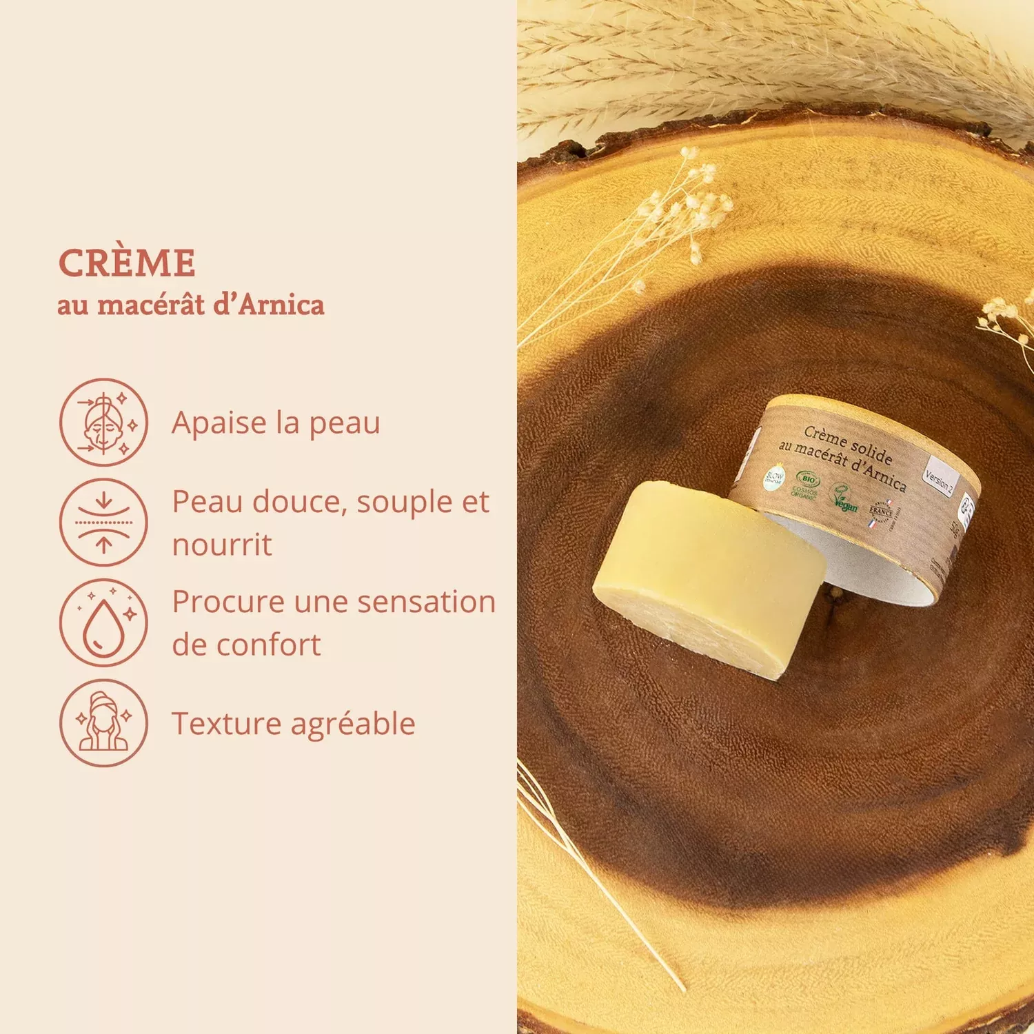 Crème solide au macérât d'Arnica - 50g