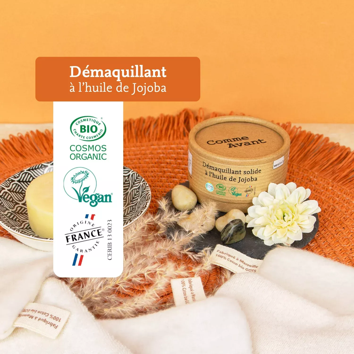 Démaquillant solide - Huile de jojoba - 40g