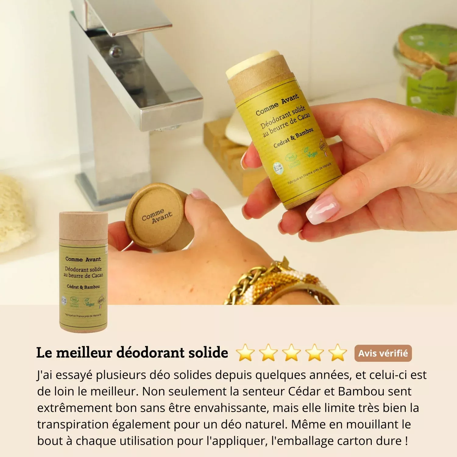 Déodorant solide - Cédrat et bambou - 60g