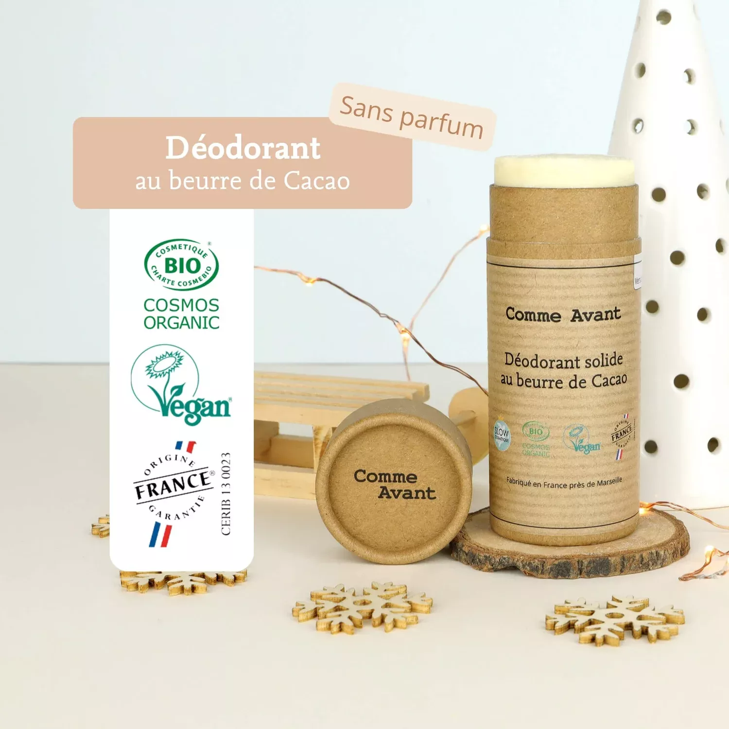 Déodorant solide - Beurre de cacao (brut) - 50g