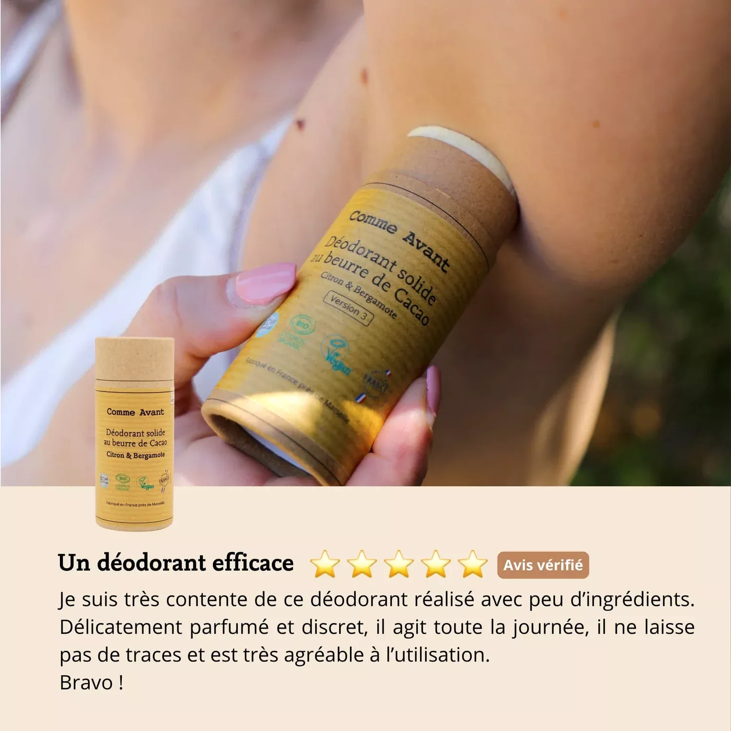 Déodorant solide - Citron & bergamotte - 60g
