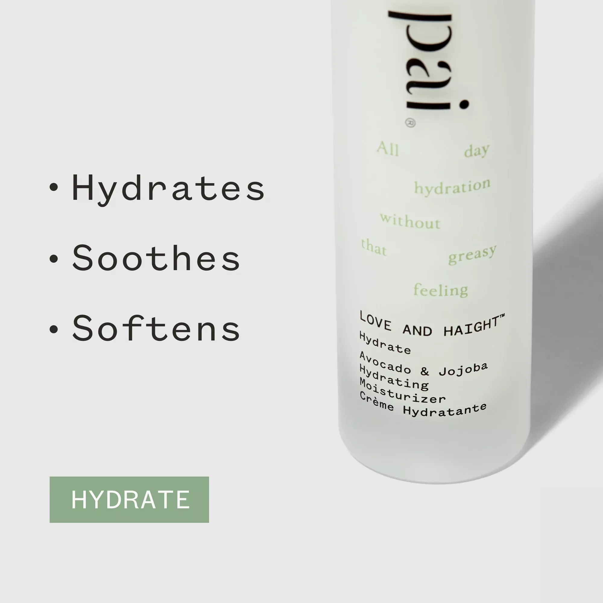 Crème de jour hydratante Love and Haight - Avocat & Jojoba - 50ml