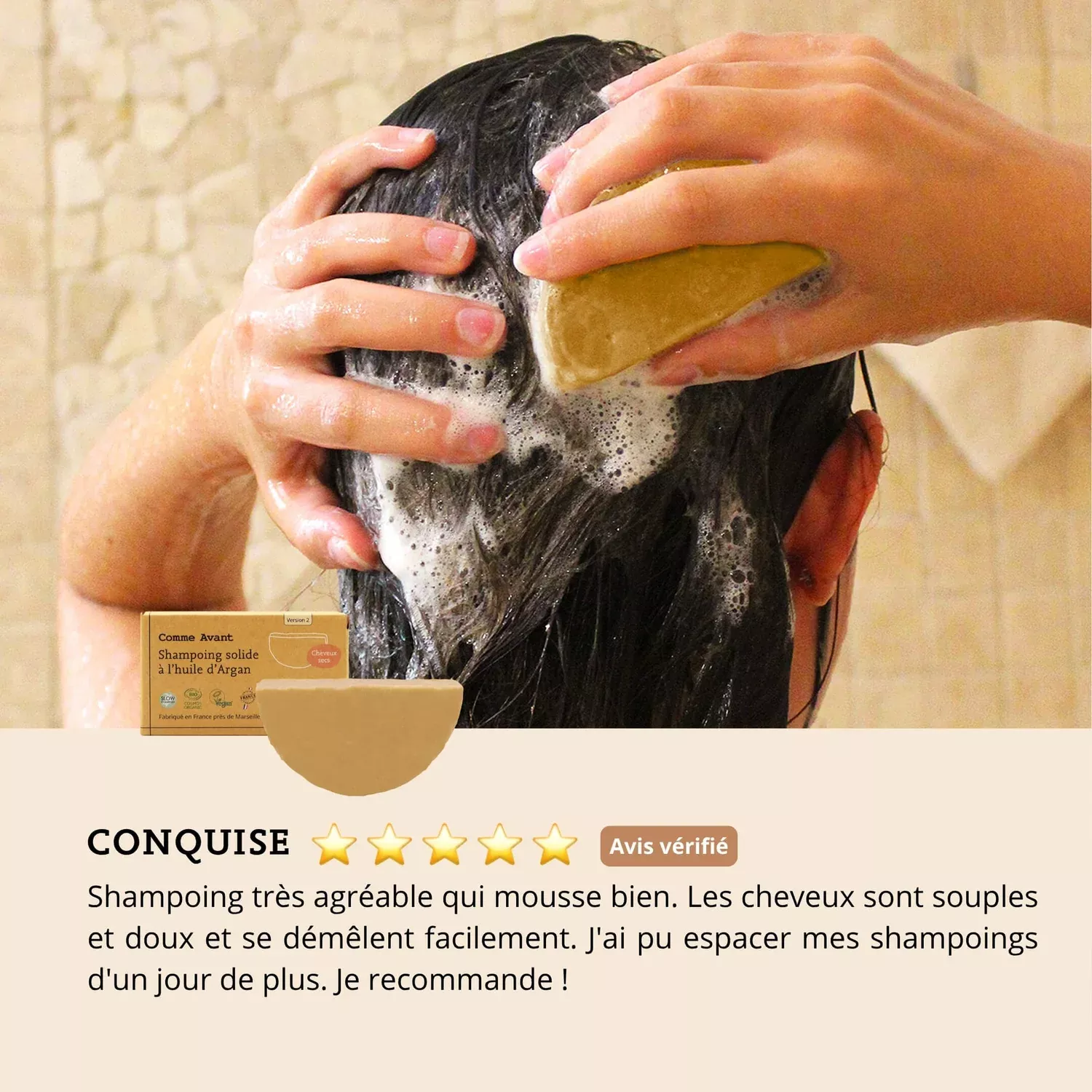 Shampoing solide - Cheveux secs - 70g