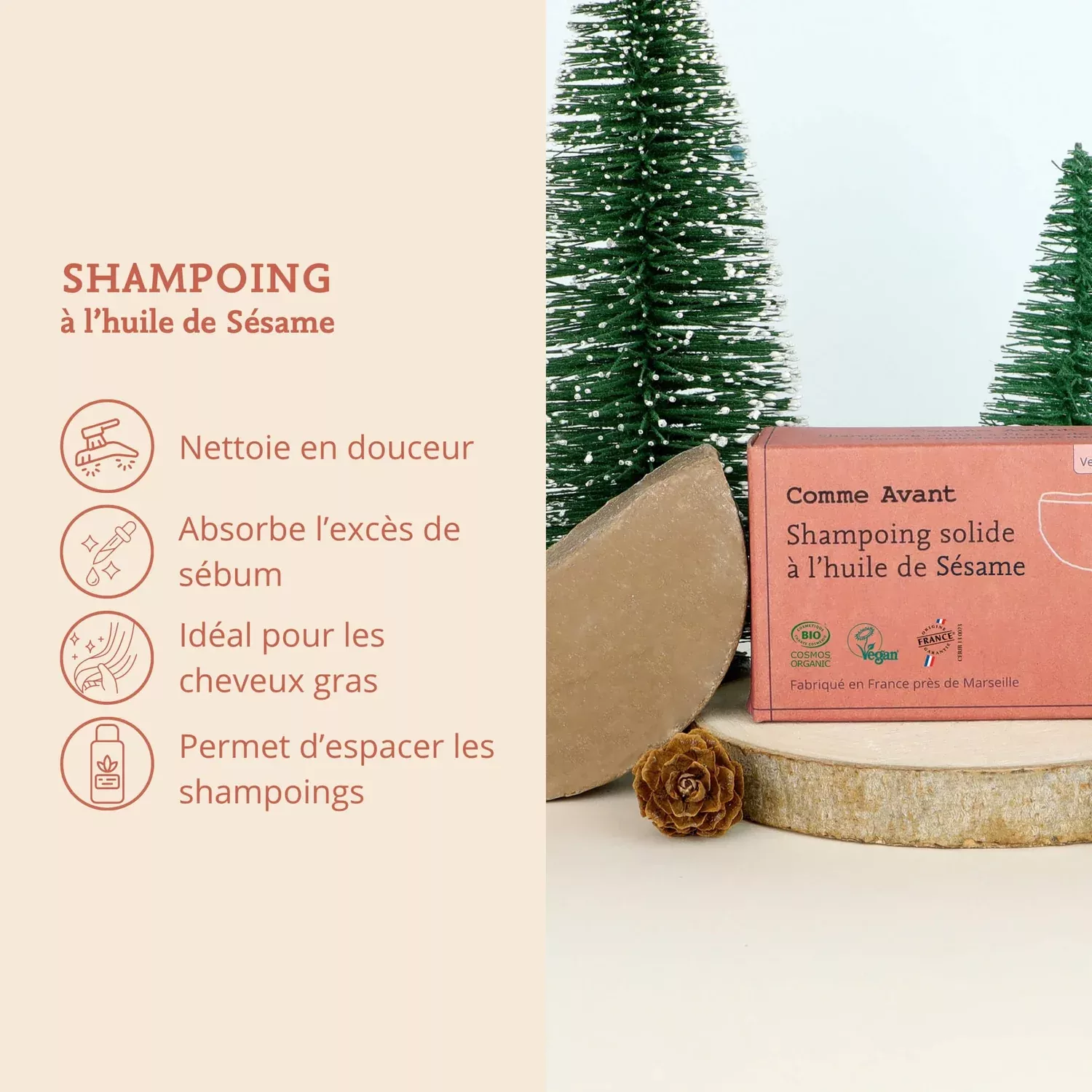Shampoing solide - Cheveux gras - 70g