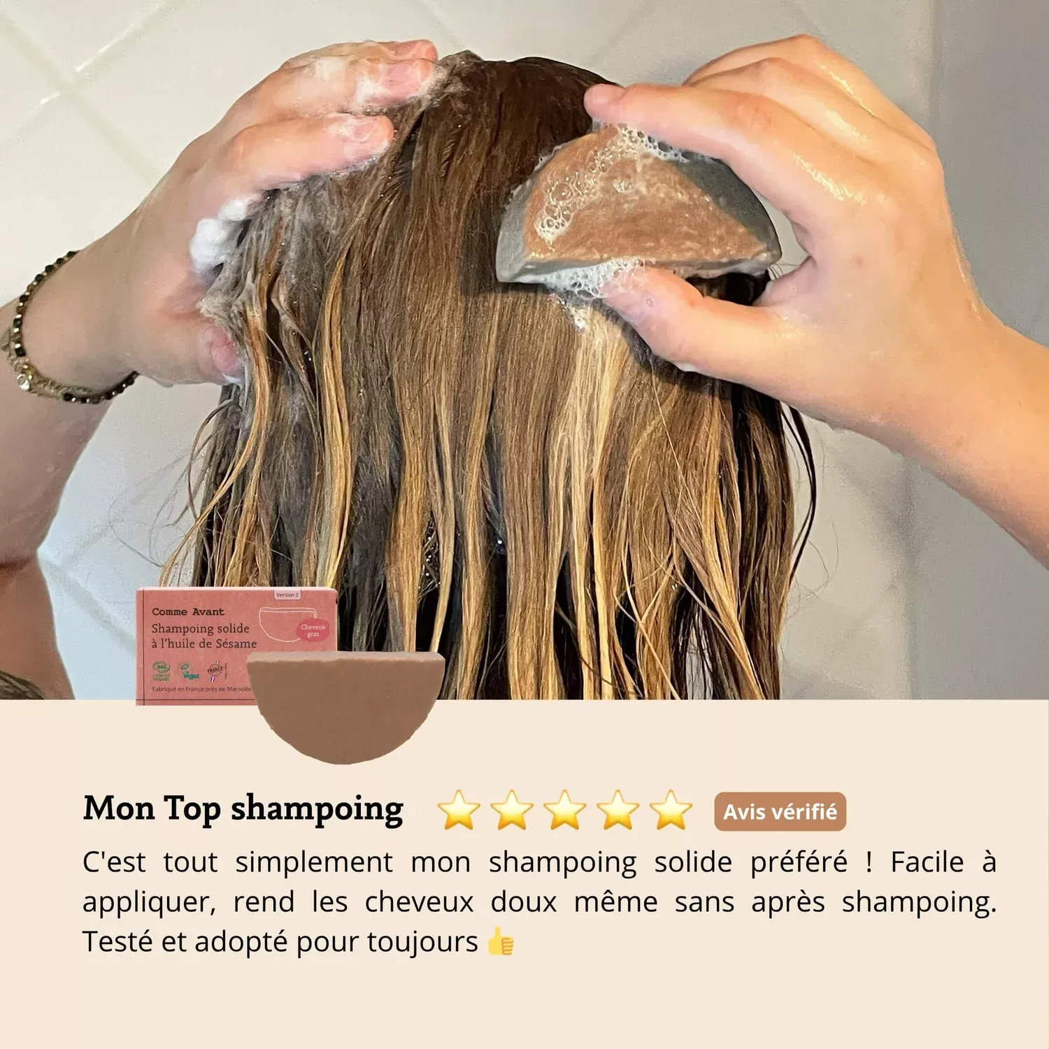 Shampoing solide - Cheveux gras - 70g