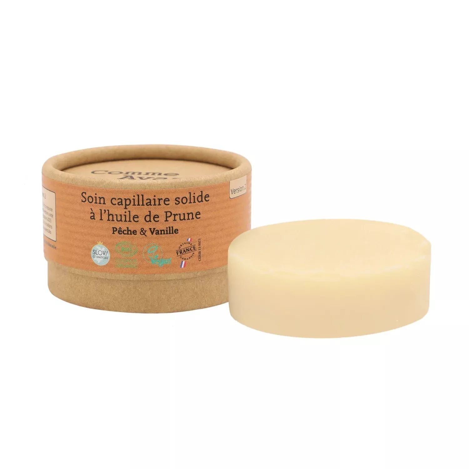 Soin capillaire à l'huile de prune - Pêche & vanille - 50g