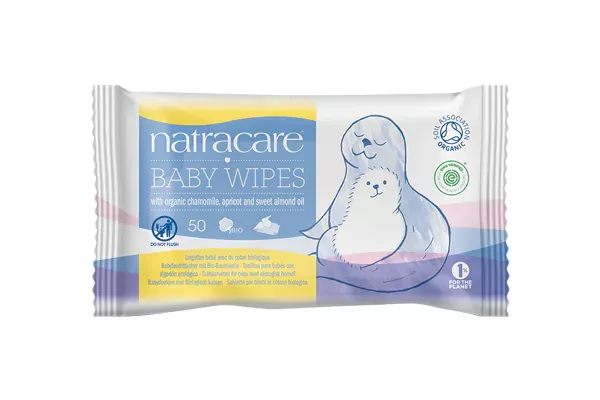 Lingettes bébé Natracare (50 wipes)