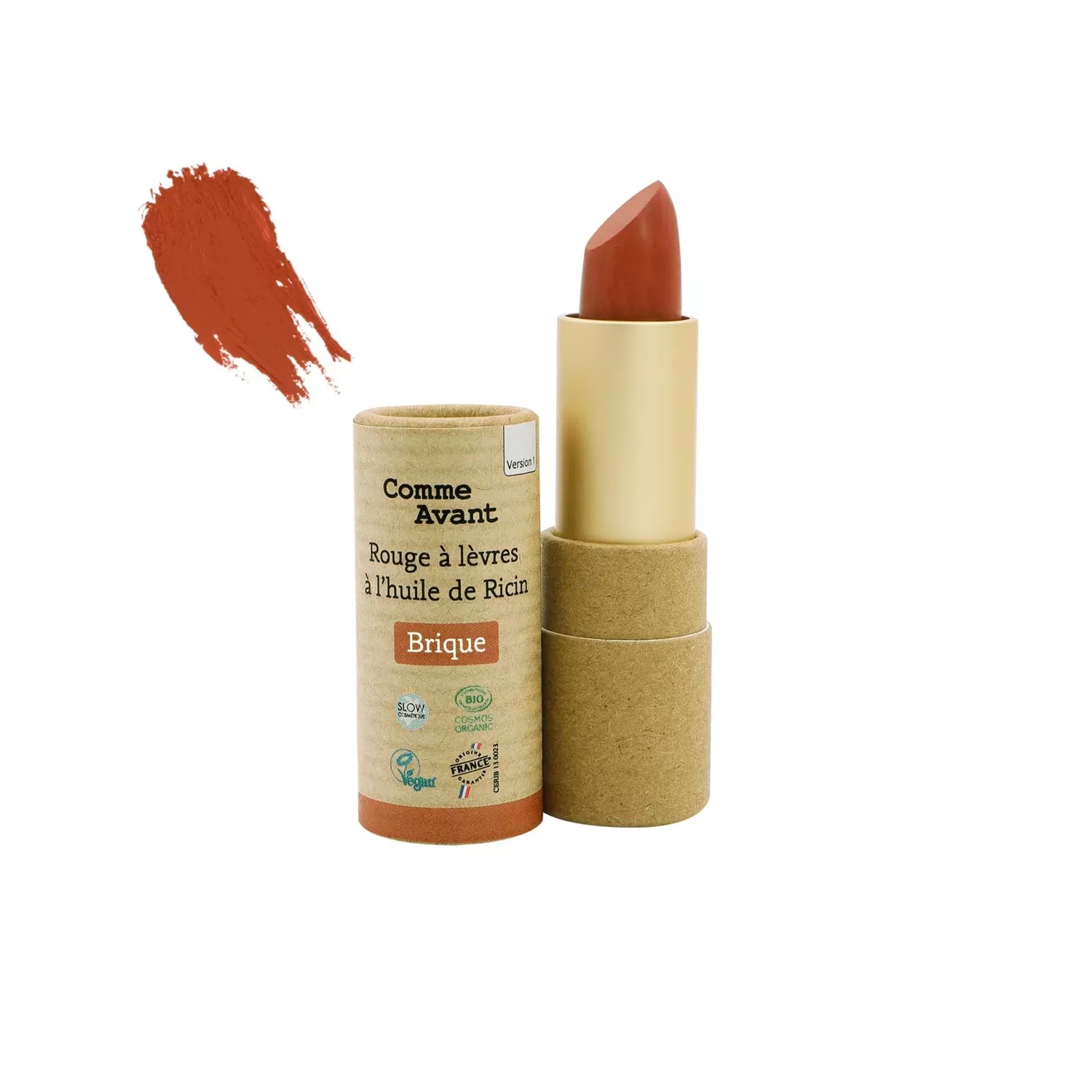 Rouge à lèvres à l'huile de ricin - Brique - 4g