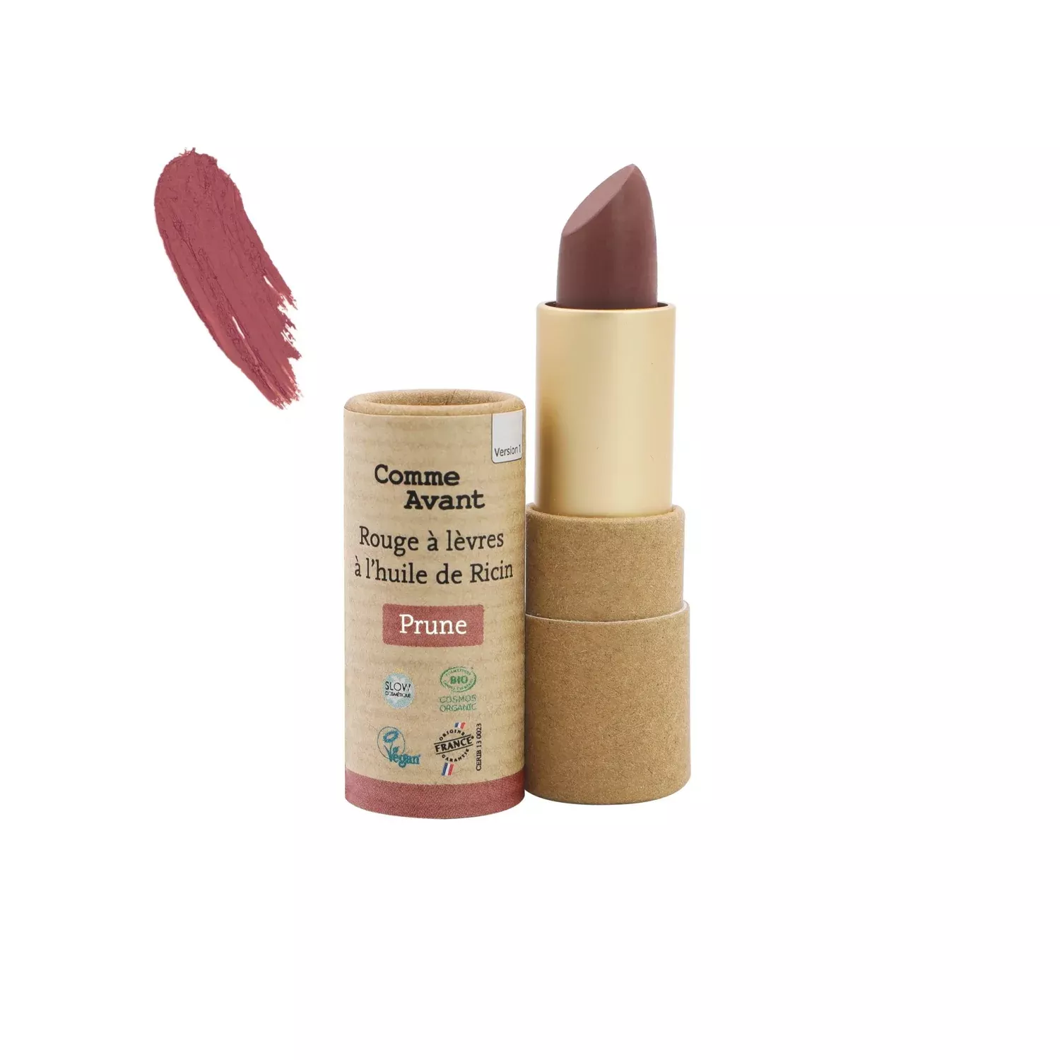 Rouge à lèvres à l'huile de ricin - Prune - 4g