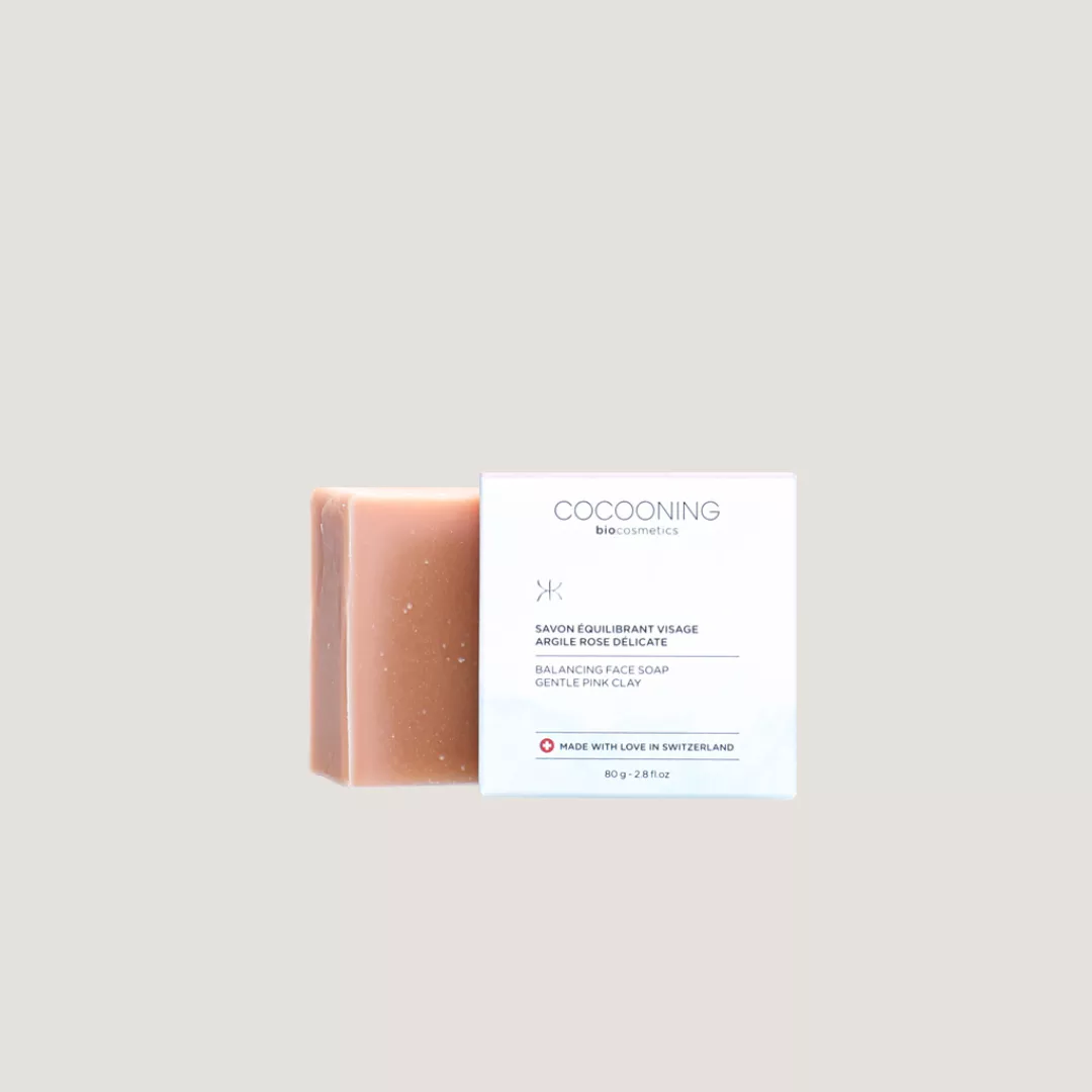 Savon équilibrant visage à l'argile rose - 80g