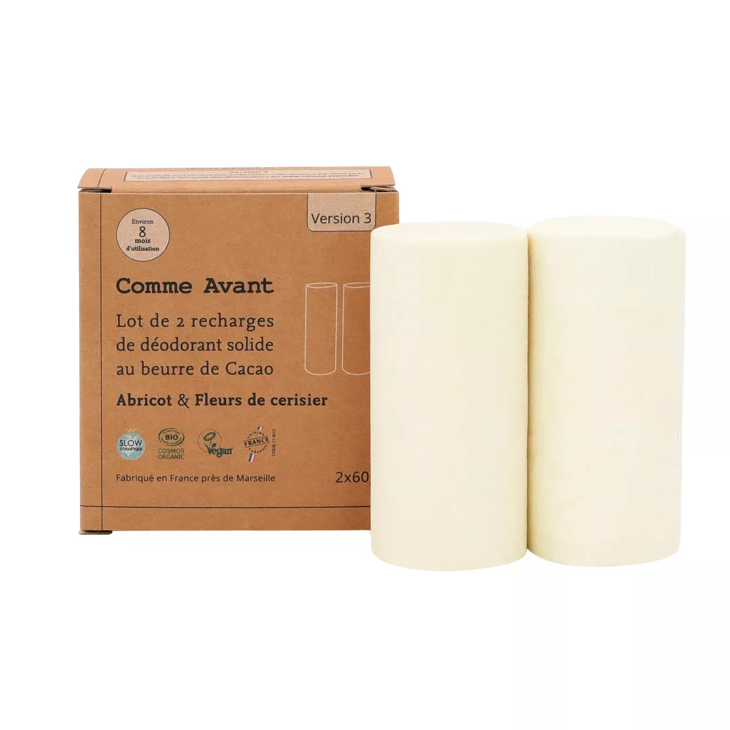 Lot de 2 recharges déodorant - Citron & Bergamote - 2x60g