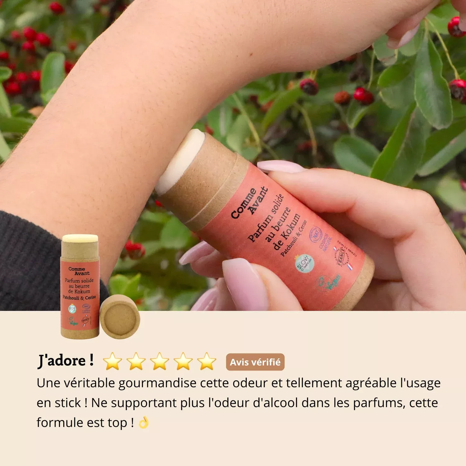 Parfum solide - Patchouli & Cerise - 20g
