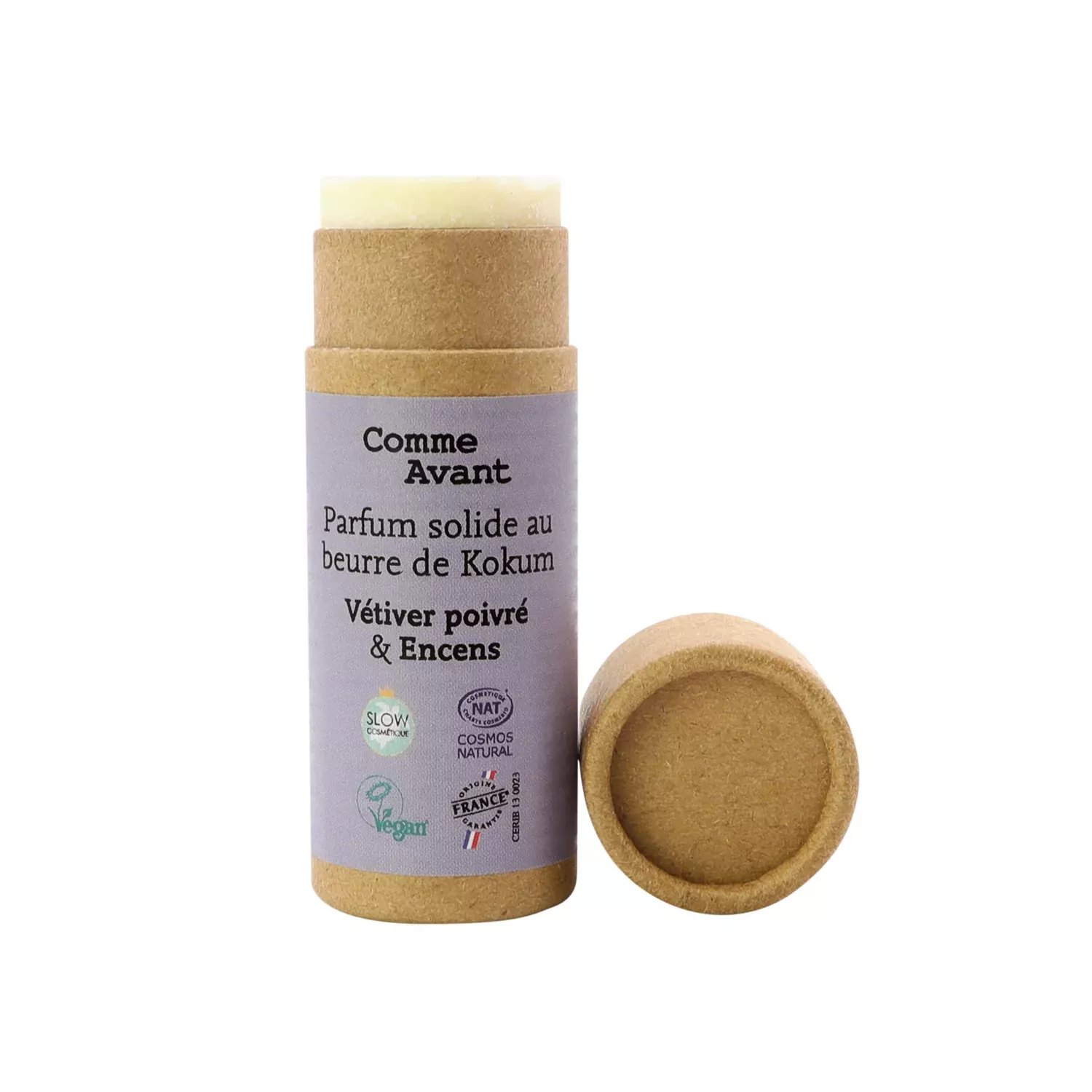 Parfum solide boisé - Vétiver poivré & Encens - 20g