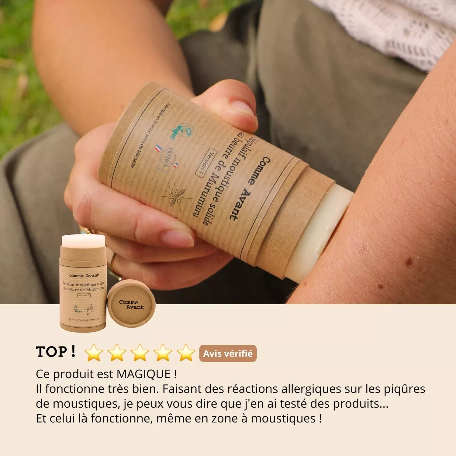Répulsif anti-moustique au beurre de Murumuru - 80g
