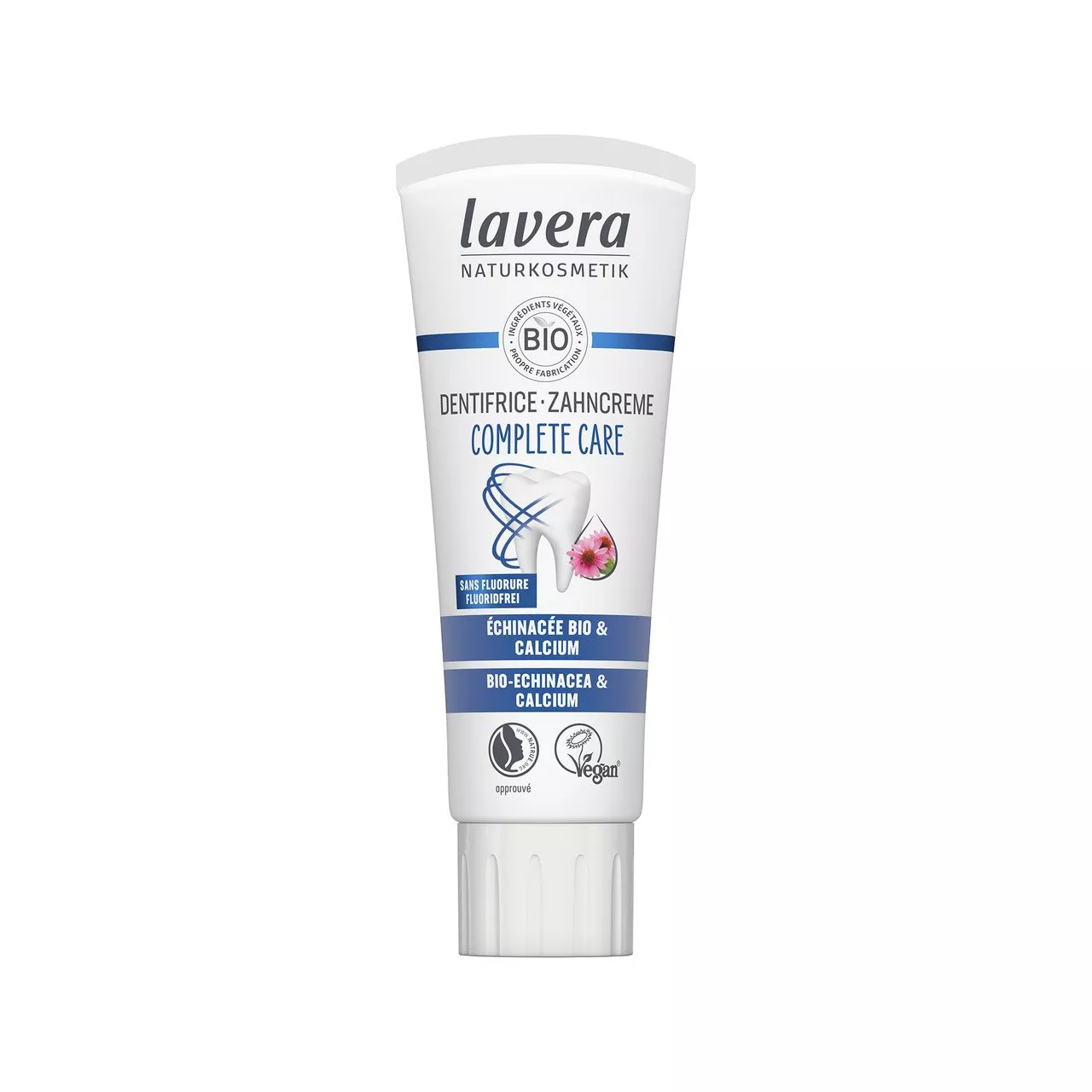 Dentifrice complete care sans fluor Lavera - Echinacée et calcium - 75ml