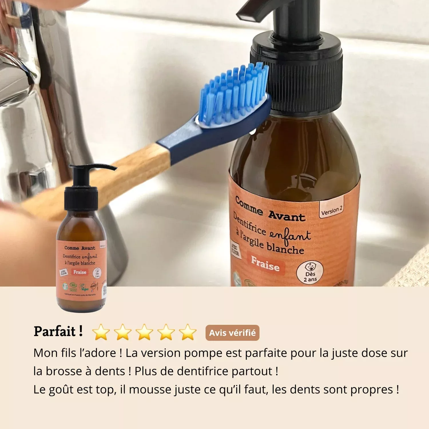 Dentifrice en pâte à la fraise - 120g