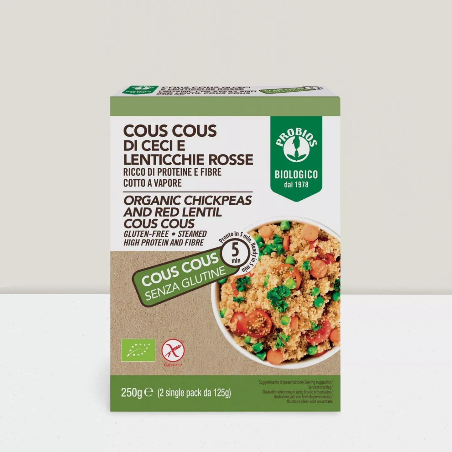 Couscous de pois chiches et lentilles rouges,250gr