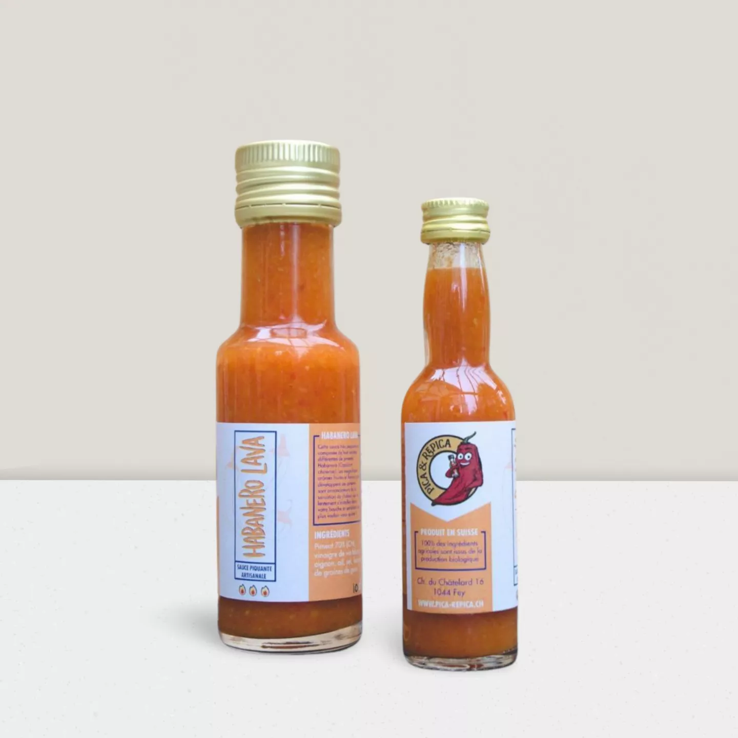 Sauce Piments relevée Habanero Lava 4cl