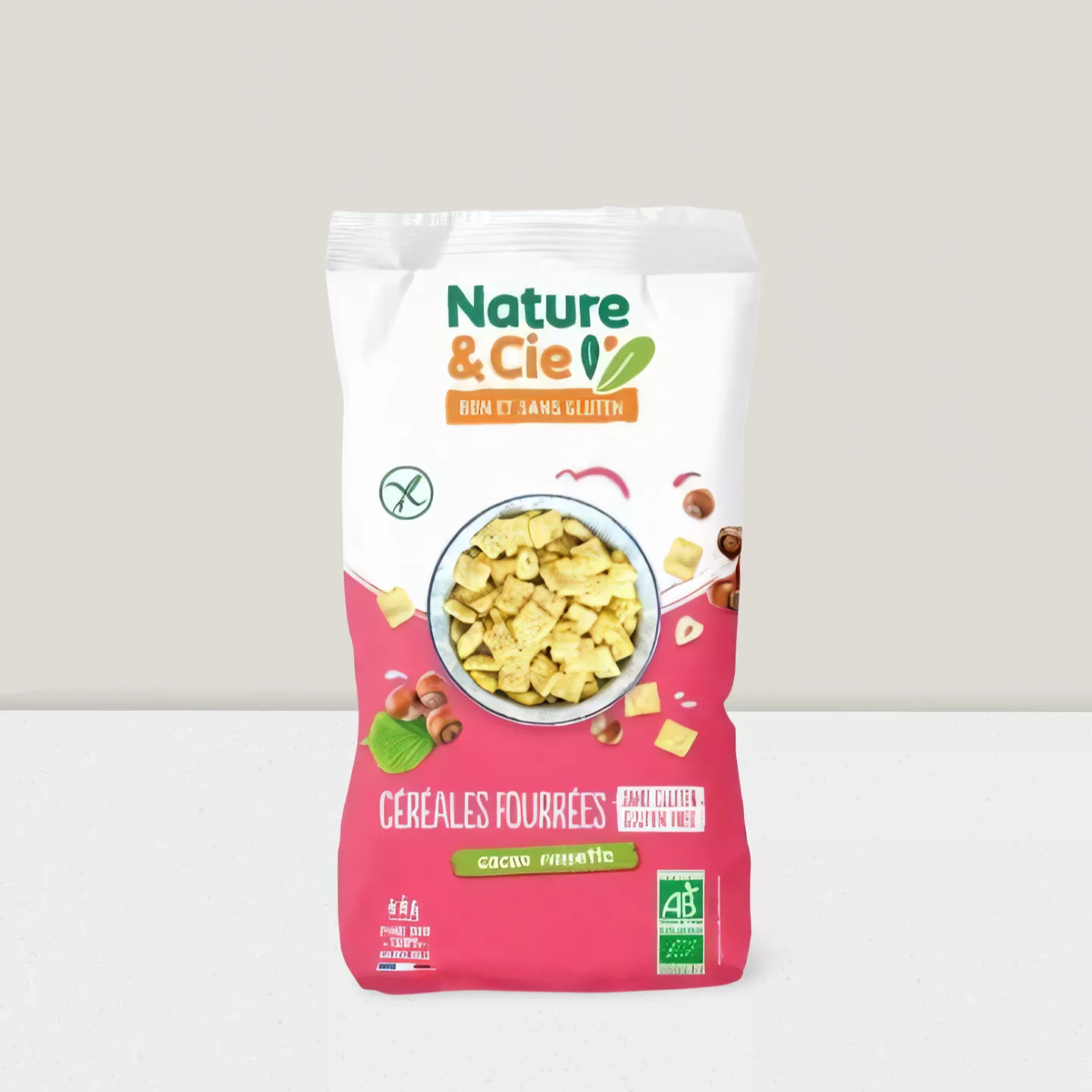 Céréales fourrées noisette-chocolat - 250gr