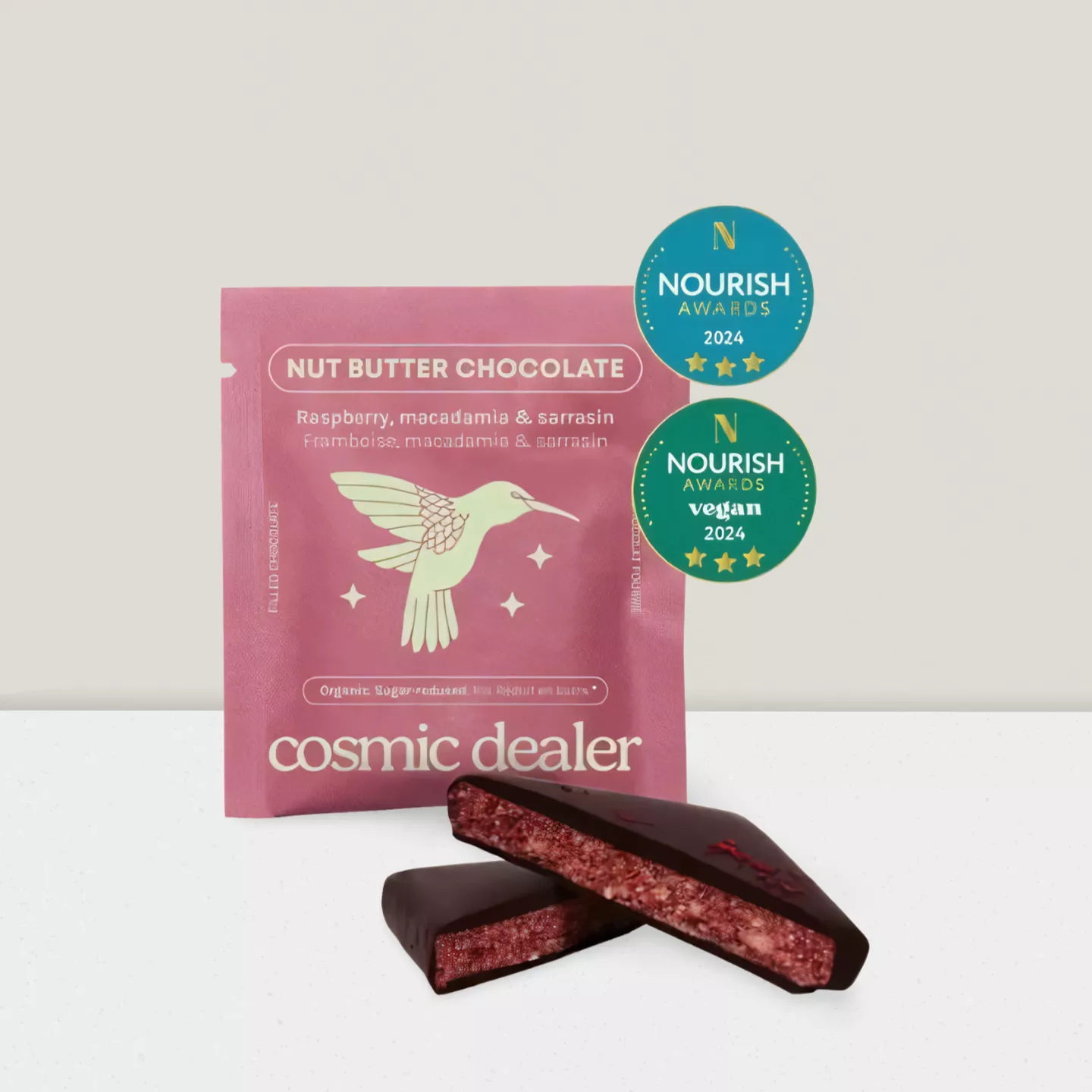 Chocolat Framboise & Macadamia 20gr