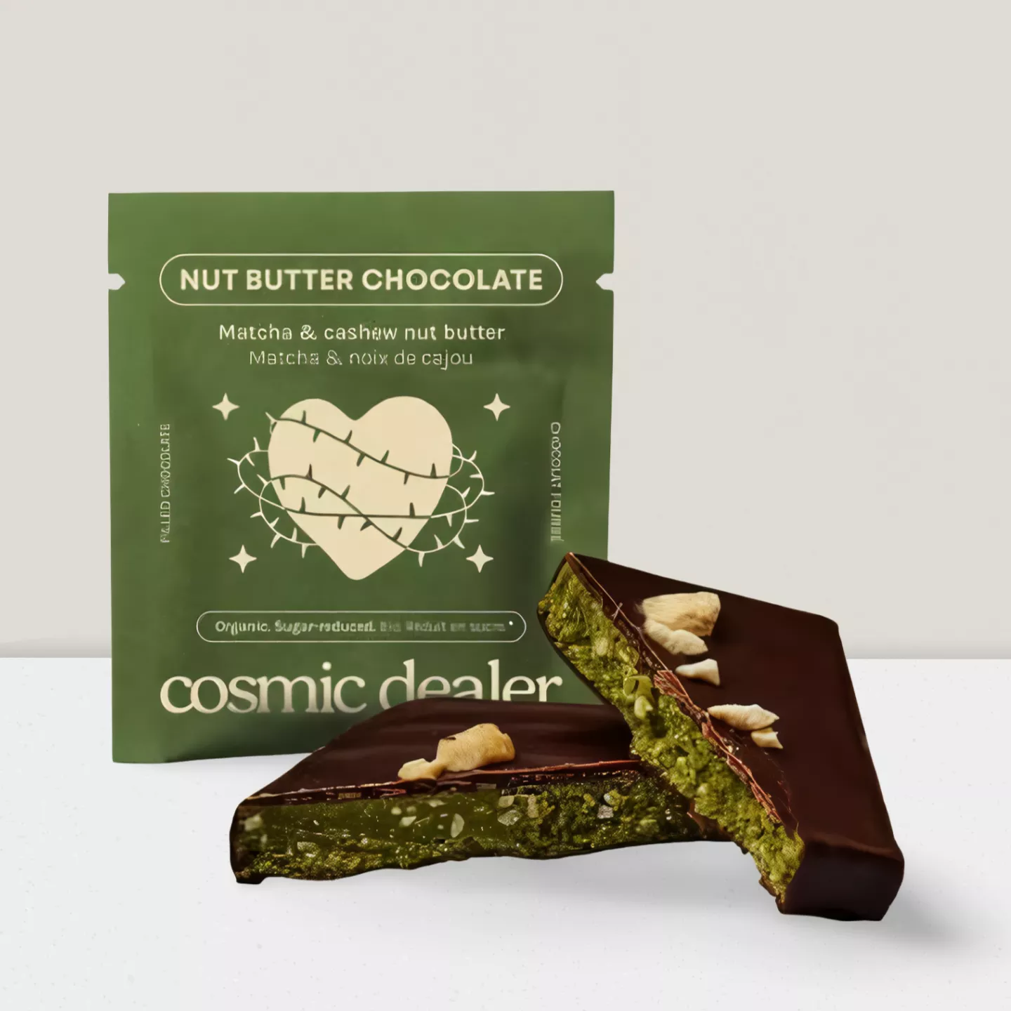Chocolat Matcha & Noix de cajou 20gr