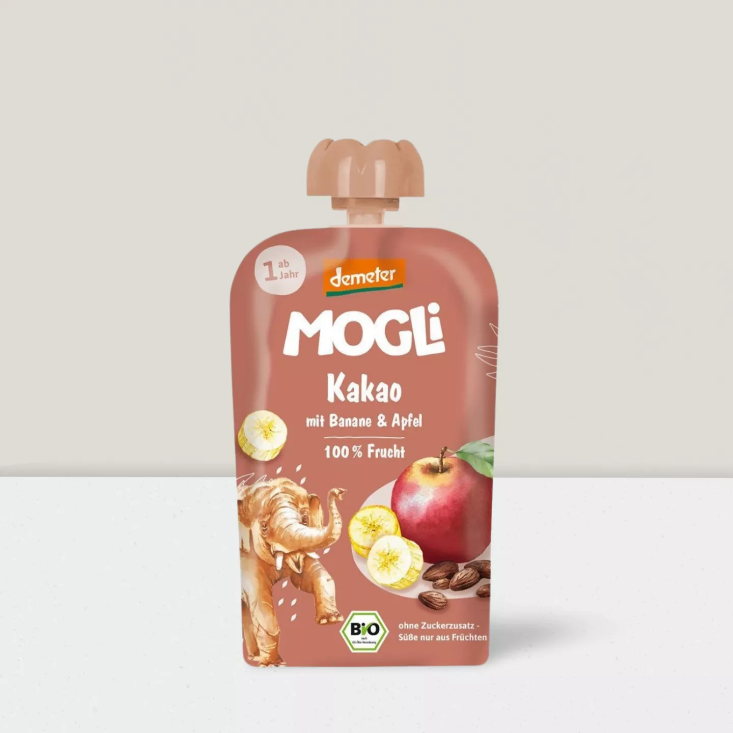 Compote Cacao à la banane et à la pomme,100gr