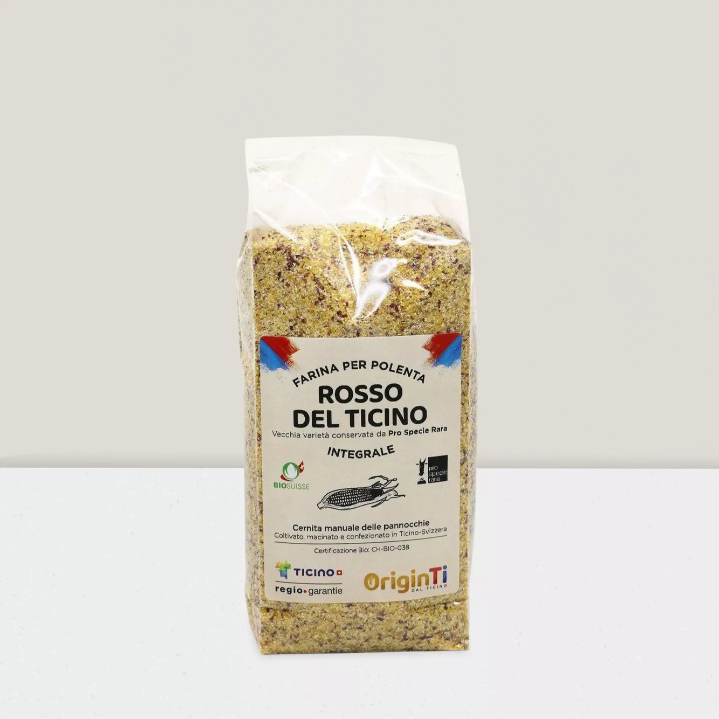 Semoule de maïs rouge du Tessin - 500gr