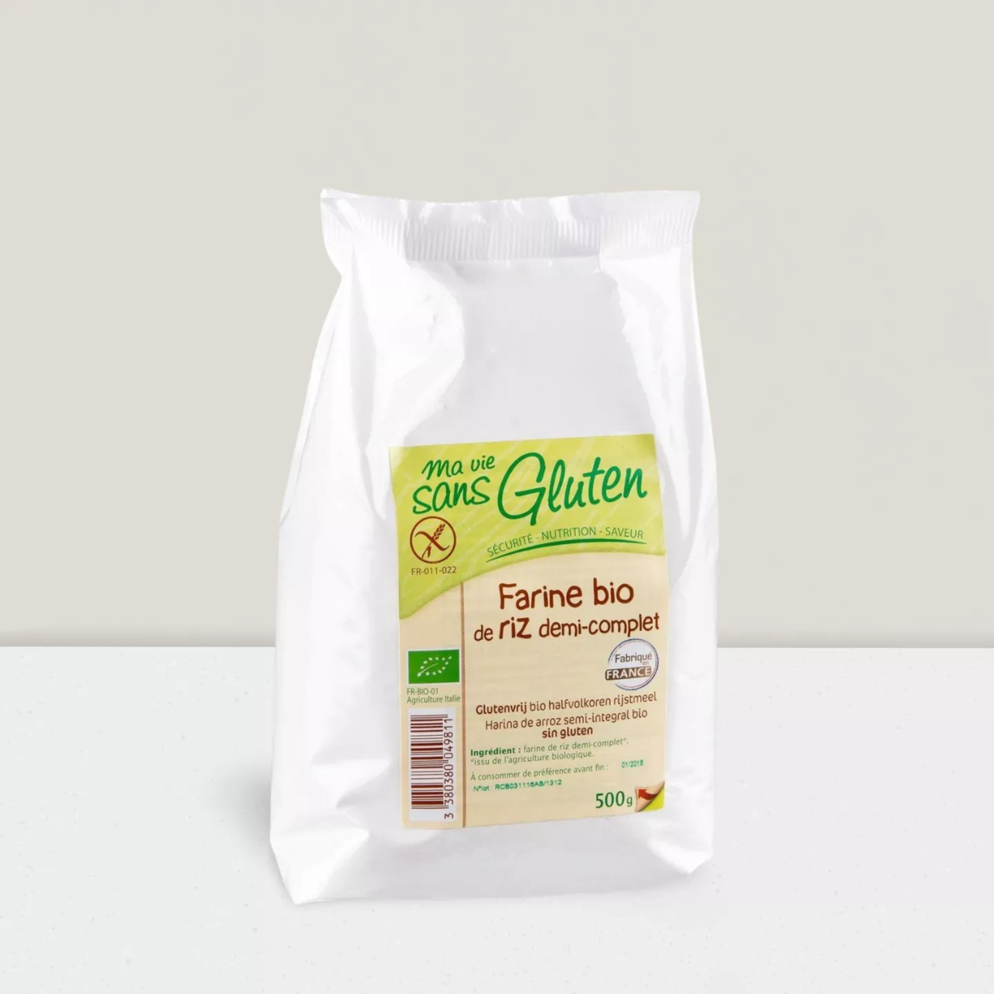 Farine de riz semi-complete IG75 500g