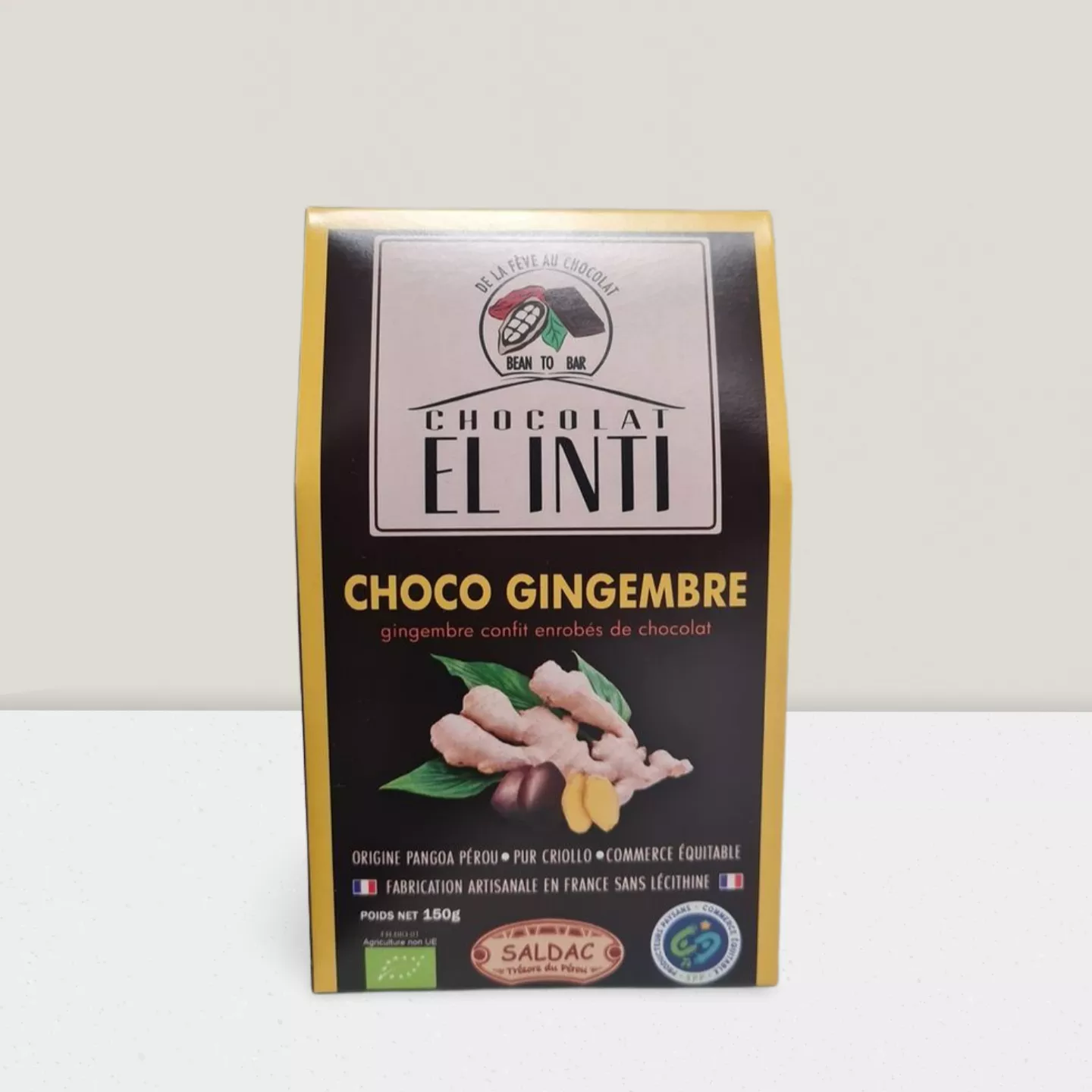 Gingembre confit au chocolat bio 150gr