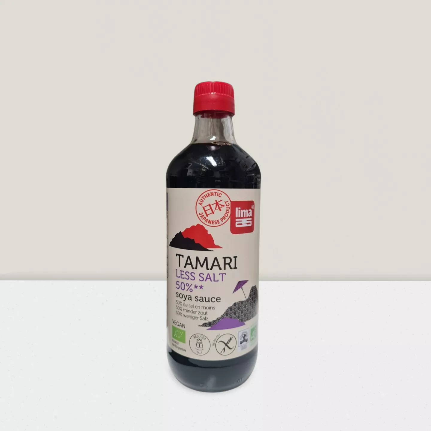 Tamari, 50% de sel en moins 500 ml sans gluten