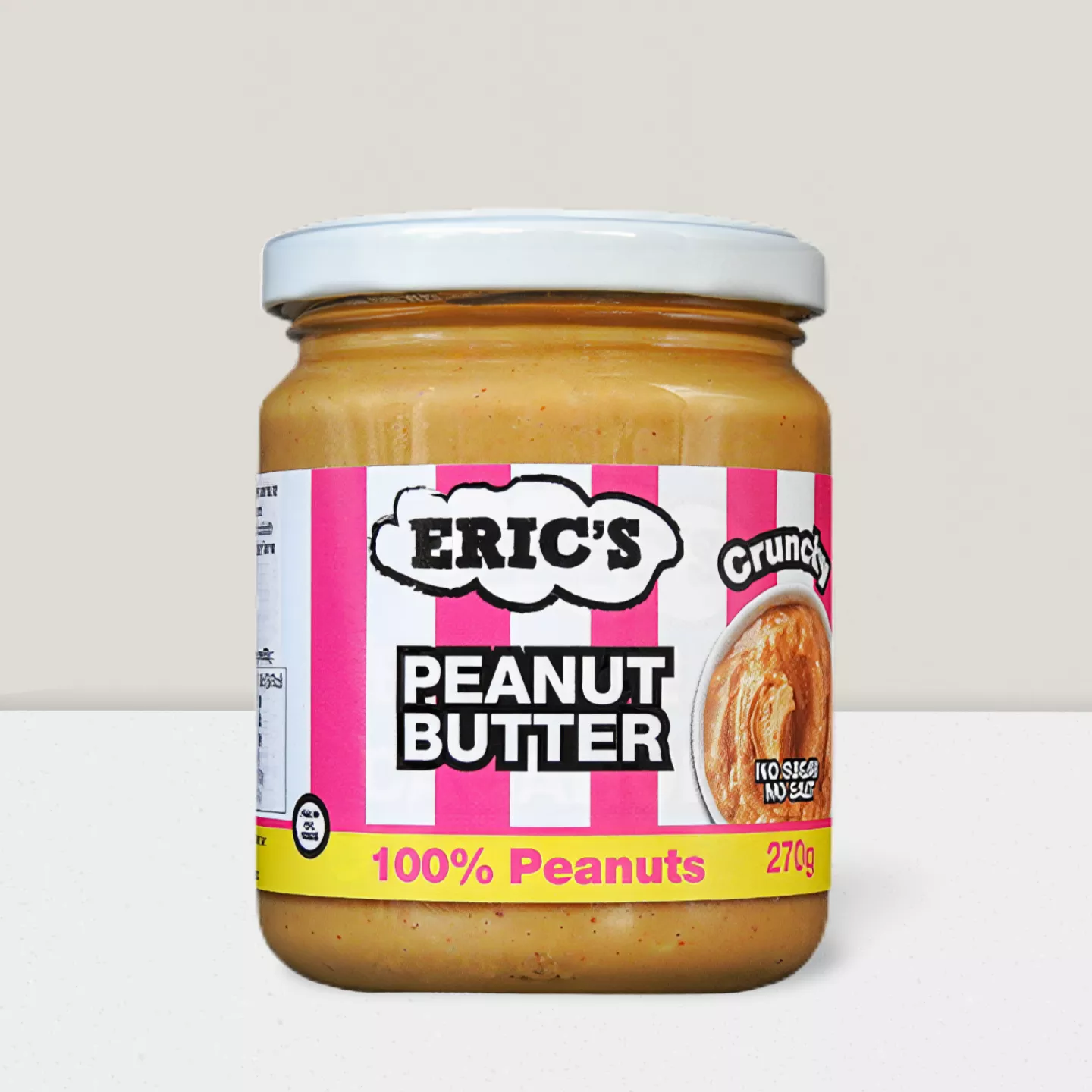 Purée de cacahuètes Crunchy 100% cacahuètes- 270gr
