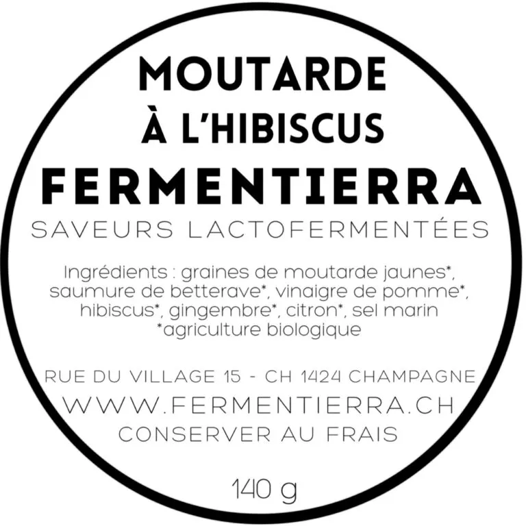 Moutarde à l'hibiscus - 150g