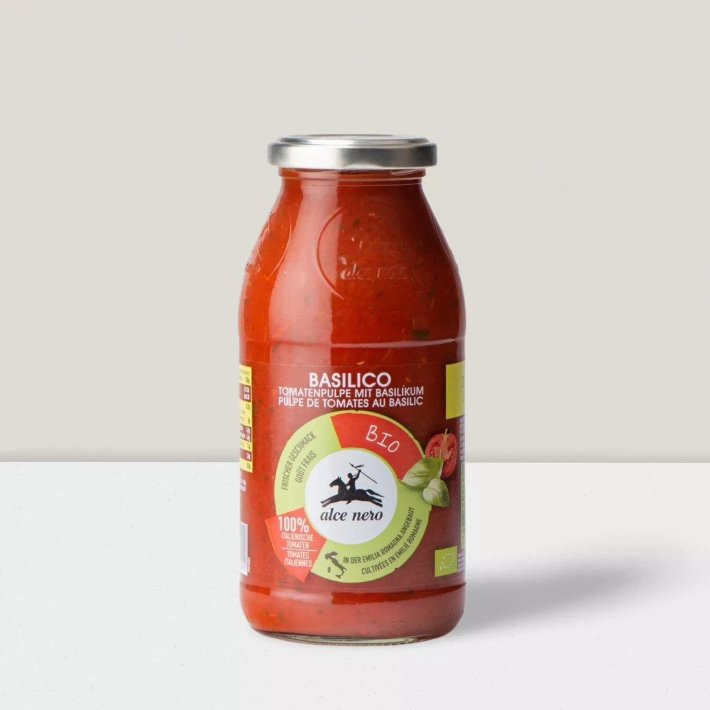 Sauce tomate pulpe avec basilic - bouteille 0.5ltr