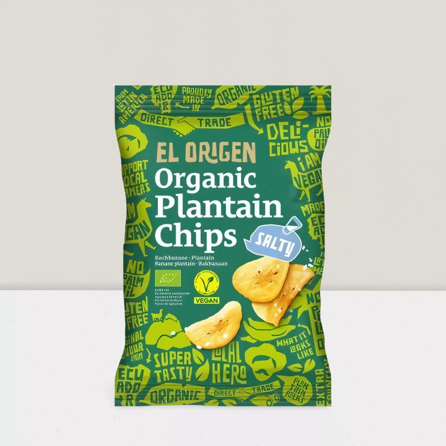 Chips de banane plantain salées