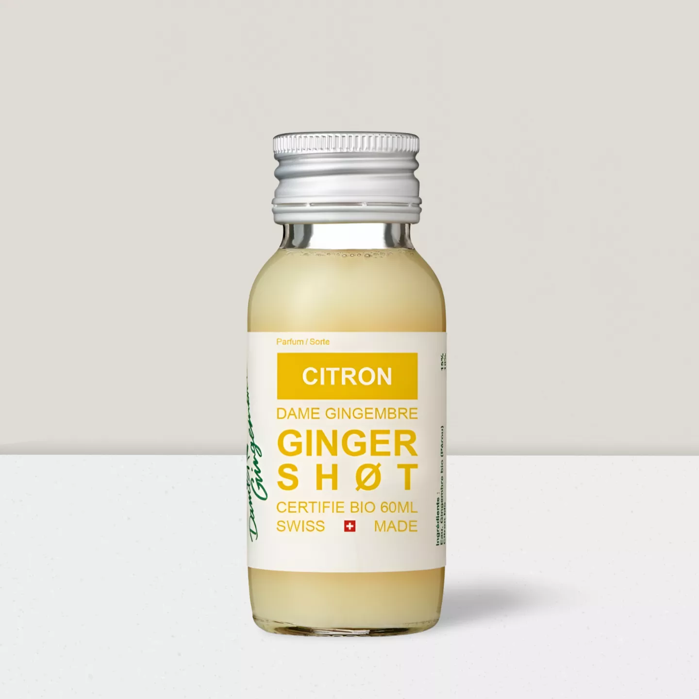 Shot de Gingembre Bio, suisse Citron 60ml